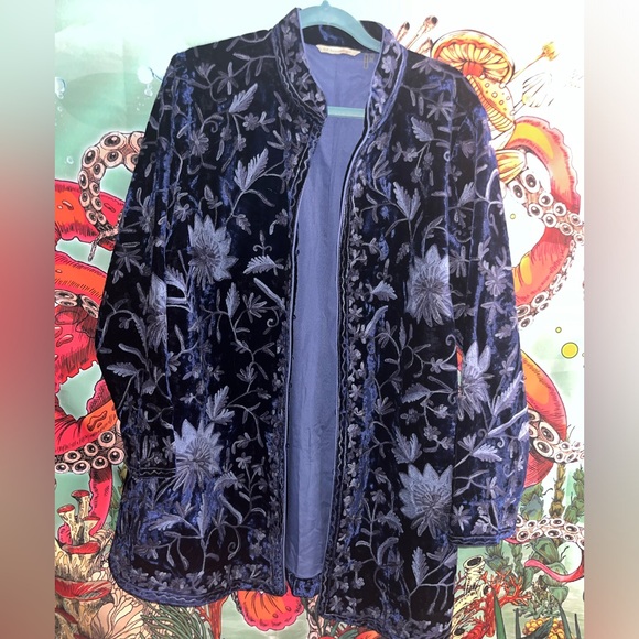 Soft Surroundings Blue Floral Jacket - Picture 4 of 8